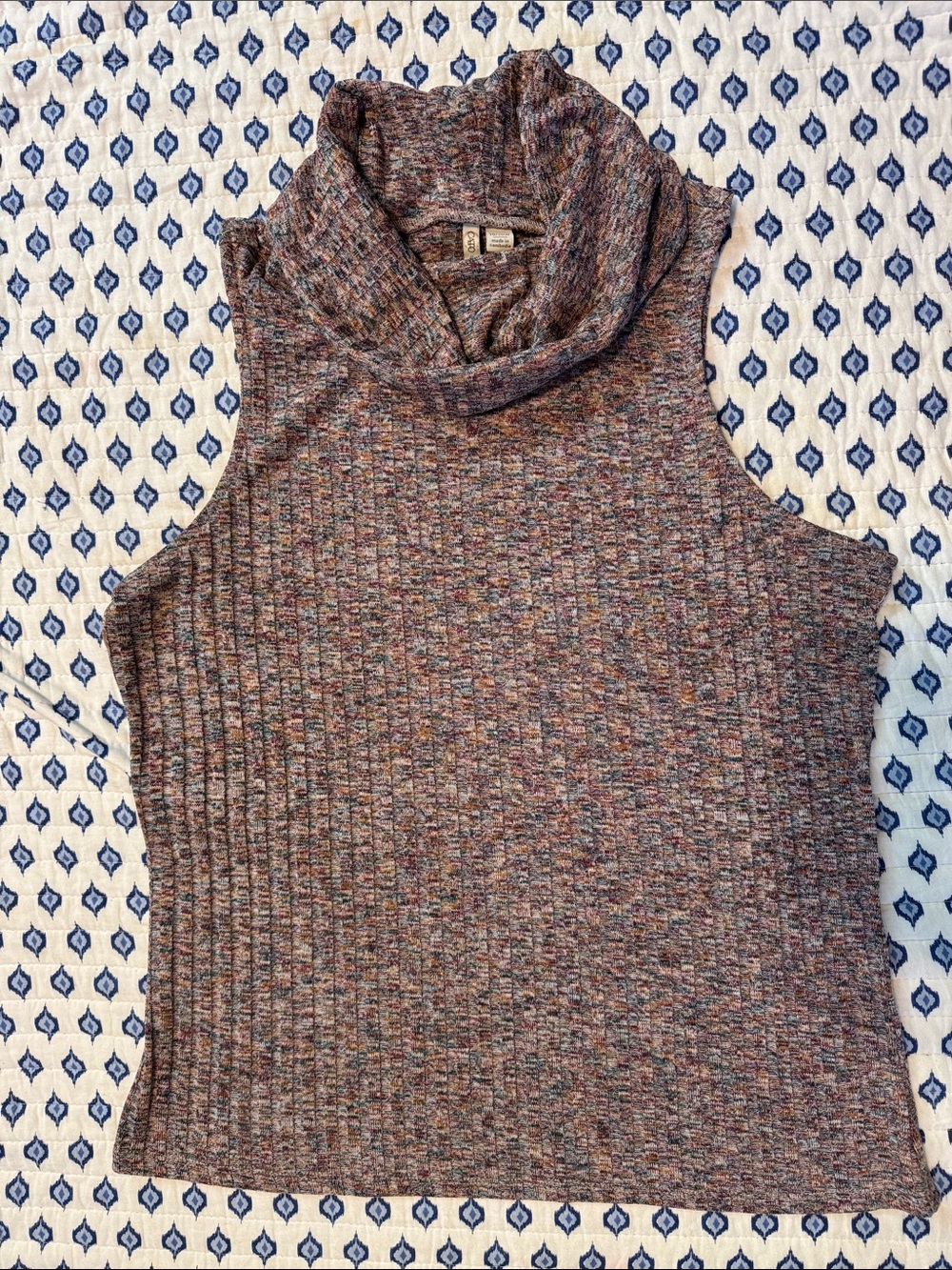 Cato Multicolor Sleeveless Cowl Neck Sweater 18/20